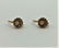 10 K Yellow Gold Floral Earrings with Center CZs Stone - 5