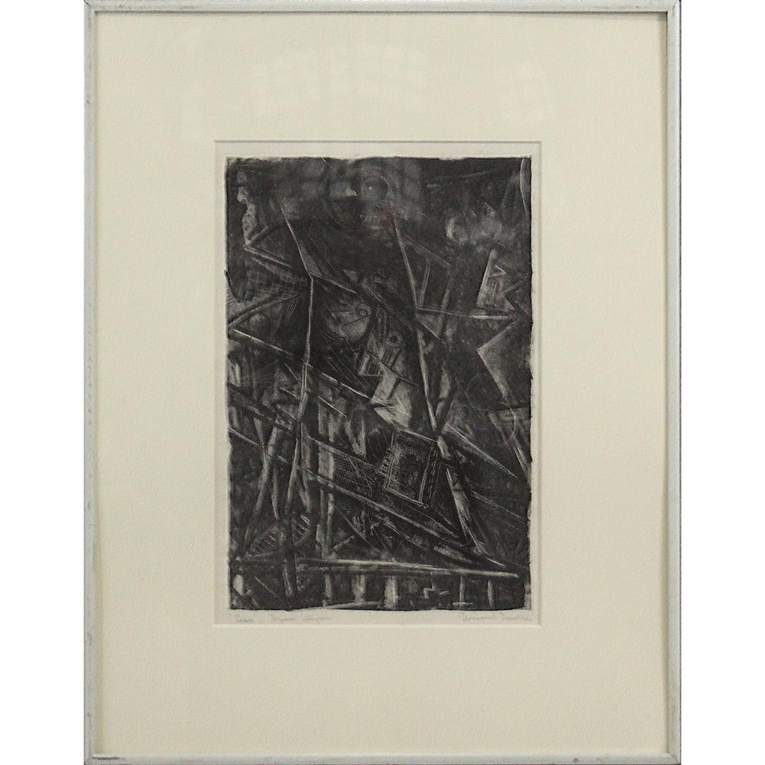 Bernard Zawisa 1944, Signed and Titled Lithograph: Bernard Zawisa 1944, Signed and Titled Lithograph. Pencil signed. Framed. Size: 11.5 x 7.75 inches image, 18.25 x 14.25 inches outside frame