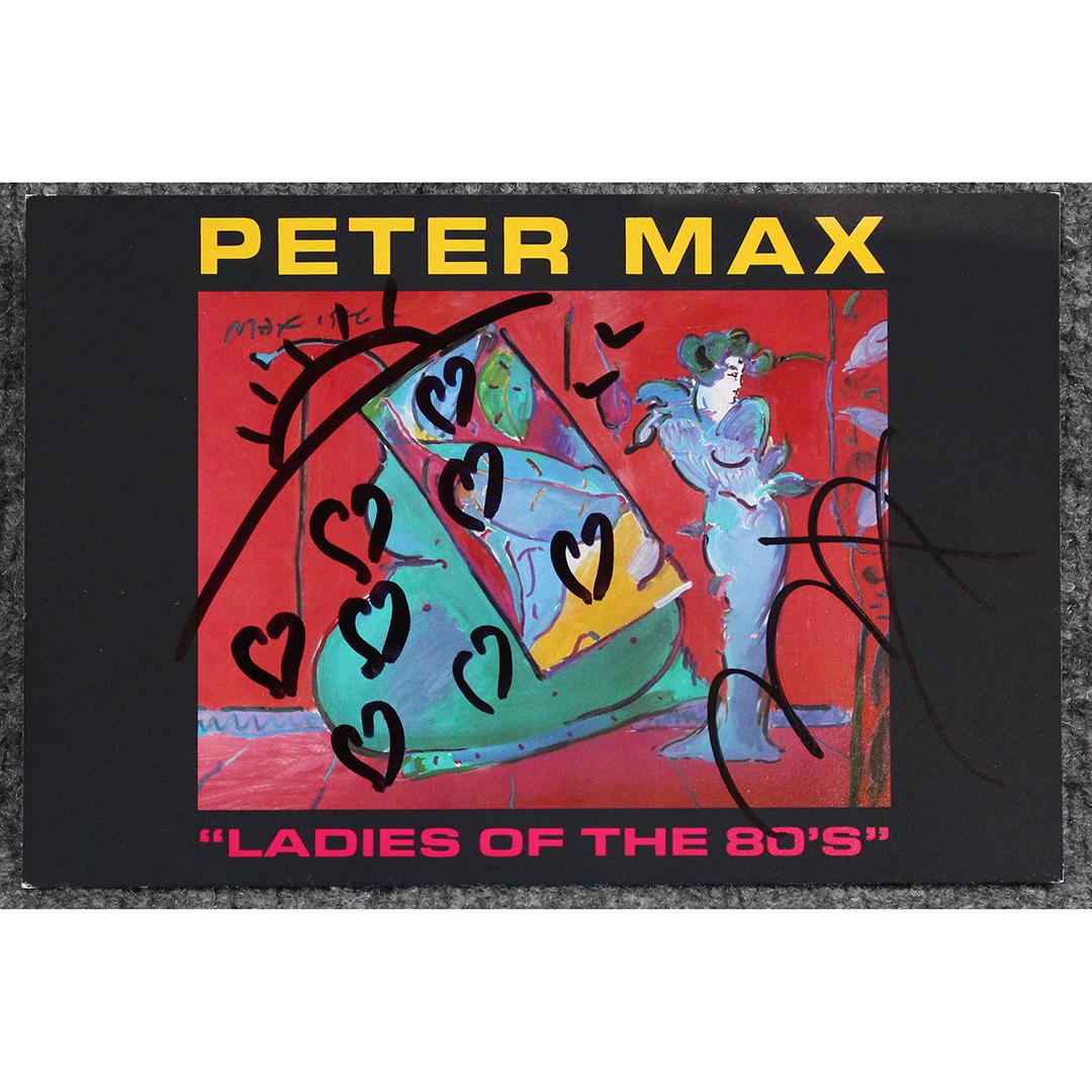 Peter Max, Signed, Ladies Of The 80s, Card: Peter Max, Signed, Ladies Of The 80s, Card. Size: 6 x 9 inches