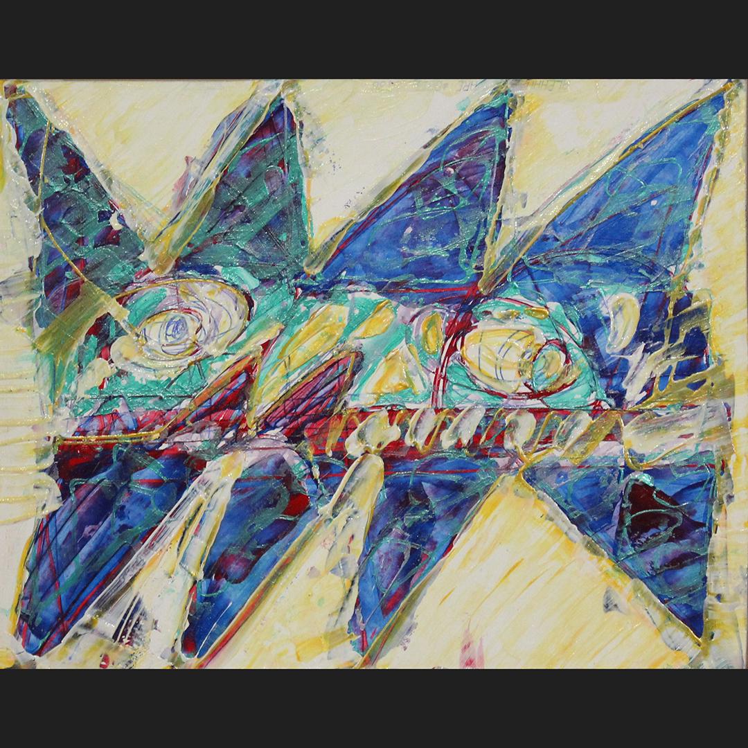 Wayne Cunningham, American, Modernism Abstract Figure: Wayne Cunningham, American, Modernism Abstract Figure. Acrylic painting, signed framed. Well listed American Artist. Size: 11 x 14. ASKart: Wayne Cunningham (20th Century)Wayne Cunningham was active/l