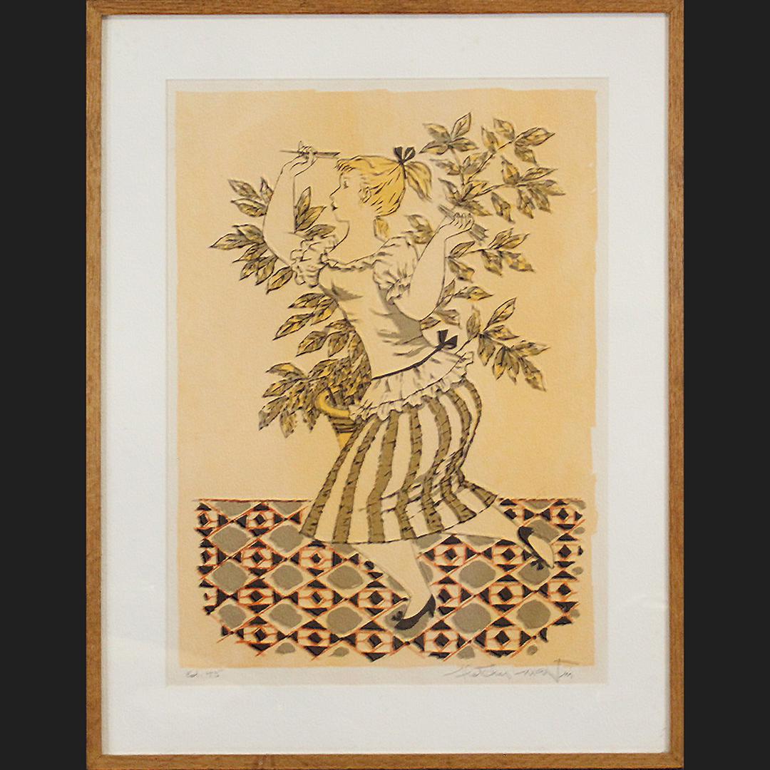 Fletcher Martin, Listed Artist, Lithograph Woman, Ed 45: Fletcher Martin, Listed Artist, Lithograph Woman, Ed 45. Framed. Pencil Signed. Size: 22 3/4 x 16 1/2 , outside of frame: 28 3/4 x 22 1/4. ASKart: Fletcher Martin (1904 - 1979)Fletcher Martin was acti