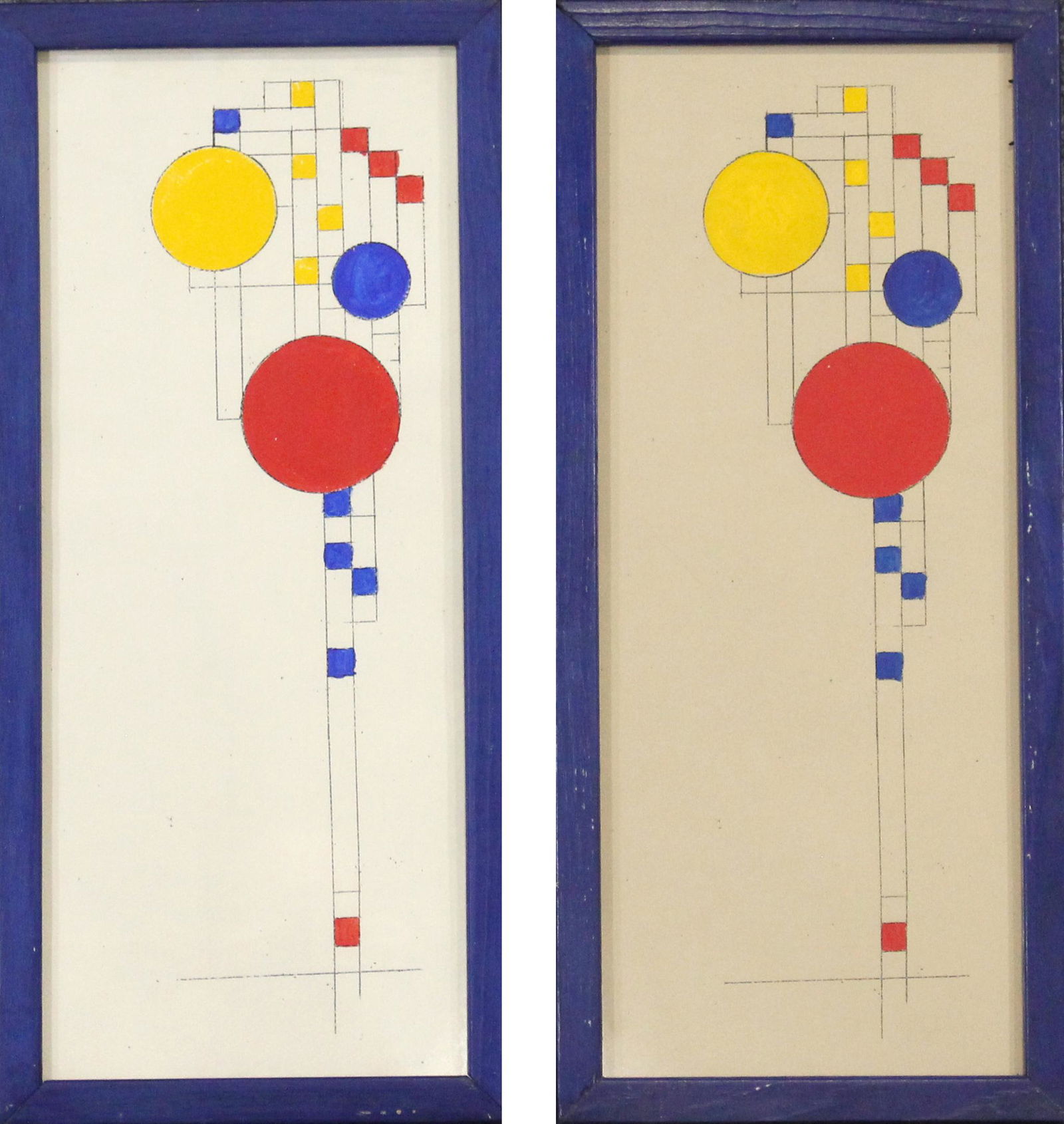 Two [2] Frank LLoyd Wright Attributed Drawings Windows: Two [2] Frank LLoyd Wright Attributed Drawings Windows. Both are framed. Both have information written on verso. Size: 17 x 7.25 inches, 18 x 8.25 inches