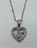 10 K WHITE GOLD DIAMONDS HEART PENDANT NECKLACE