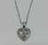 10 K WHITE GOLD DIAMONDS HEART PENDANT NECKLACE - 3