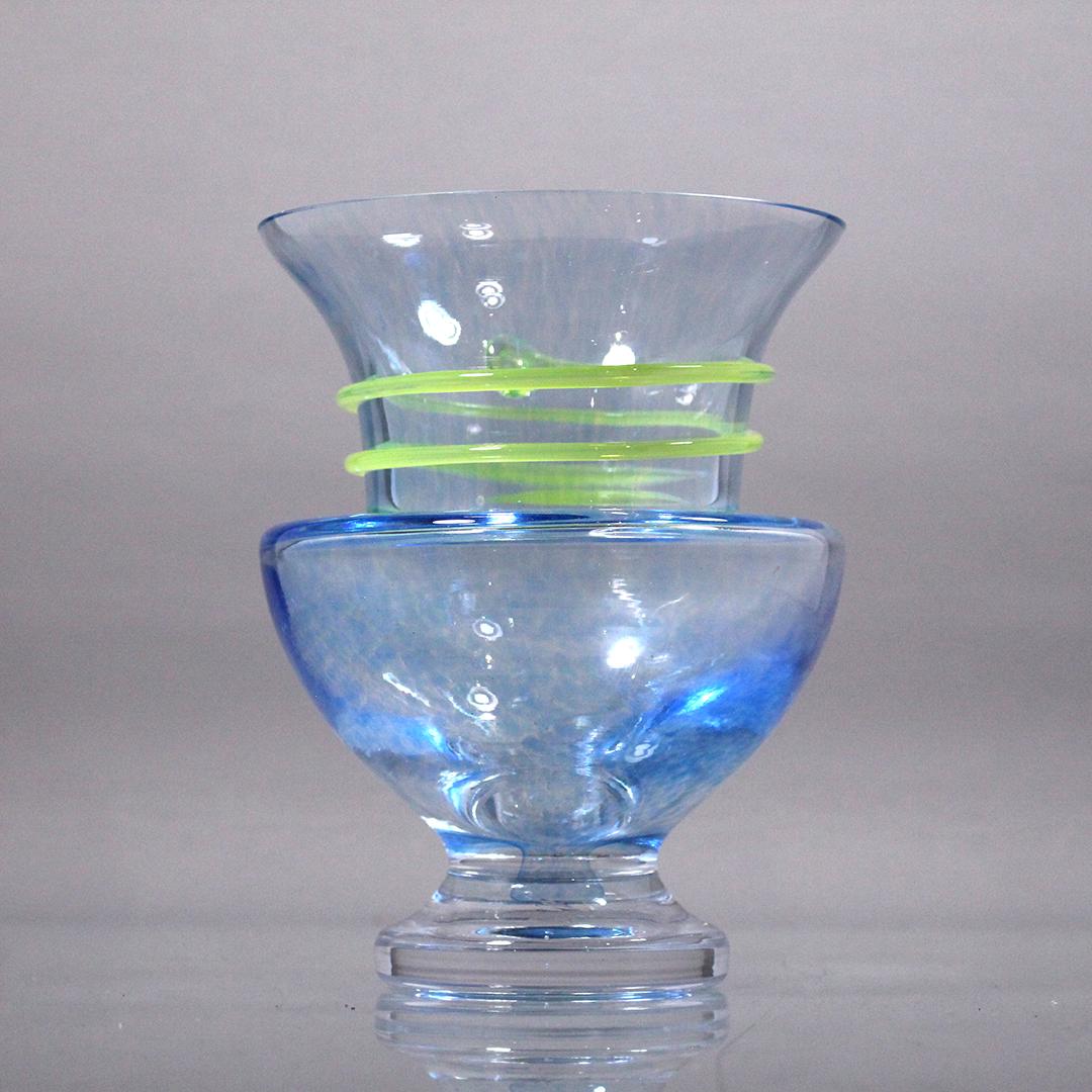 Kosta Boda Art Glass Vase Signed M. Backstrom #49231: Kosta Boda Art Glass Vase Signed M. Backstrom #49231. Artist: Monica Backstrom. Size: 7 1/4 x 5 1/2