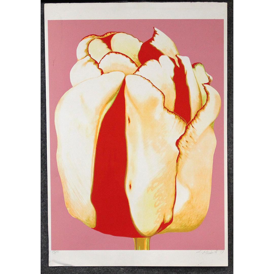 Lowell Nesbitt 1973 Color Lithograph #114 of 150: Lowell Nesbitt 1973 Color Lithograph #114 of 150. Pencil signed, dated and numbered, loose, unframed. Size: 33 3/4 x 23 1/4