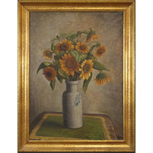Leo Ritter Signed O C Still Life Of Sunflowers Aug 25 2017 Great Gatsby S Auction Gallery Inc In Ga