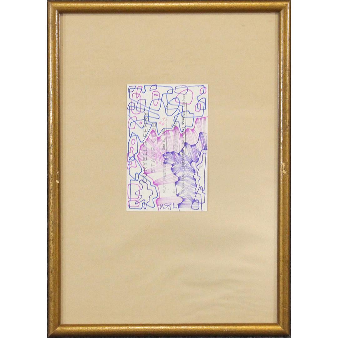 Wayne Cunningham, American, Modernism Abstract Marker: Wayne Cunningham, American, Modernism Abstract Marker drawing, Signed, framed. Well listed American Artist. Size: 5 1/2 x 3 1/2 , outside of frame: 14 1/2 x 10 1/2. ASKart: Wayne Cunningham (20th Cent