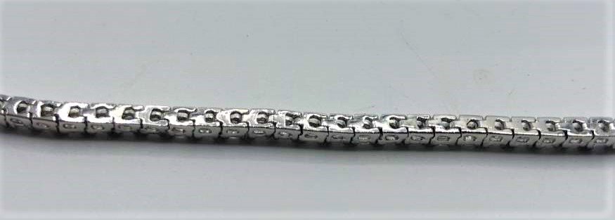 10 K White Gold Diamonds Tennis Bracelet 57 Diamonds: 10 K White Gold Diamonds Tennis Bracelet 57 Diamonds; 1.75 CTW., Size: 6 in. length