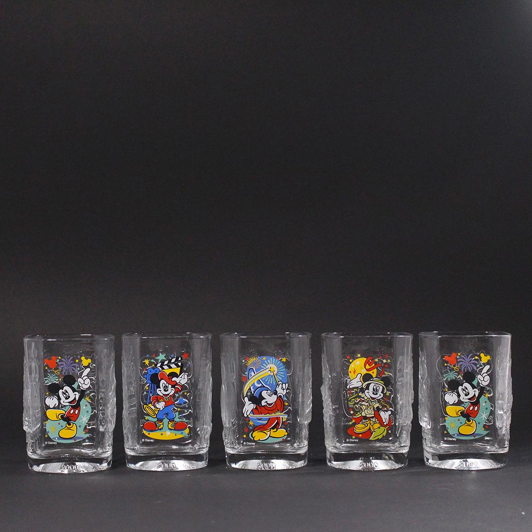 [5] McDonalds Disney Mickey Mouse Collector Glasses: [5] McDonalds Disney Mickey Mouse Collector Glasses. Size: 4.5 in. height.