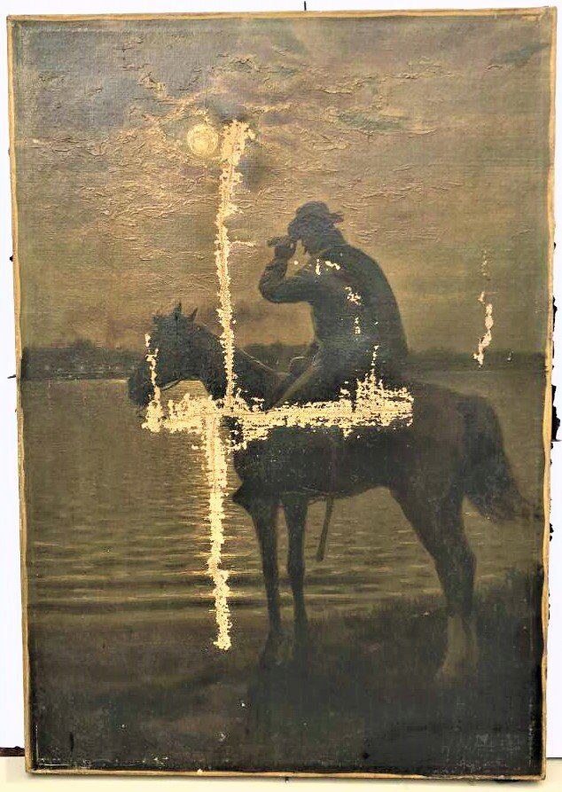 James N Hess 1858-1890, The Scout, Oil/c Needs Restore (1 of 10)