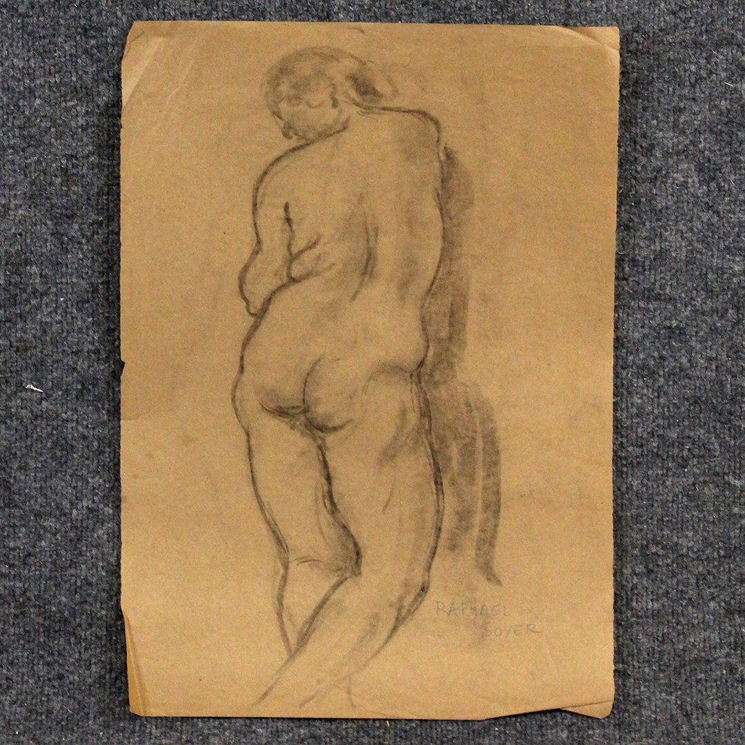 RAPHAEL SOYER 1899-1987, Nude Female Drawing Signed: RAPHAEL SOYER 1899-1987, Nude Female Pencil Drawing Signed. Unframed. Well Listed Artist. Size: 18 in. x 13 in. ; ASKart: Raphael Soyer (1899 - 1987)Raphael Soyer was active/lived in New York. Raphael