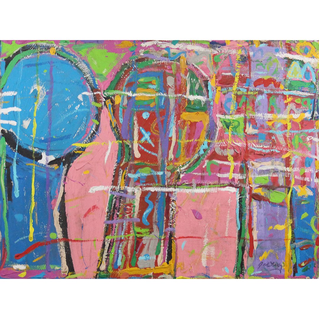 Michael Goldberg 1924-2007 Oil/c Abstract Expressionist (1 of 6)