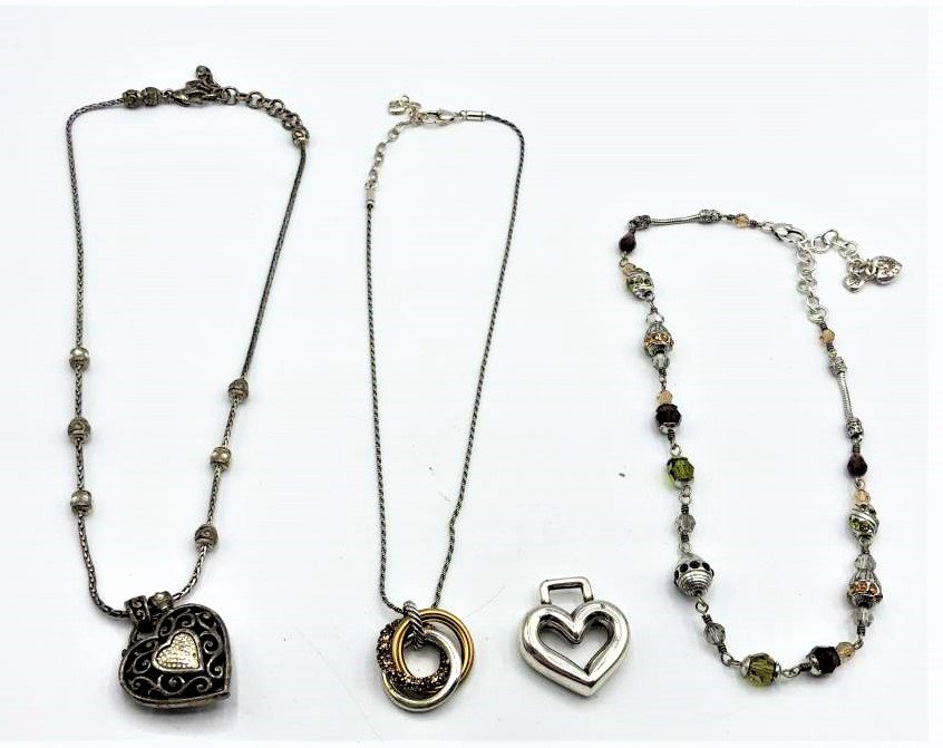 4 Assorted Brighton Sterling Silver Necklaces, Pendants (1 of 9)