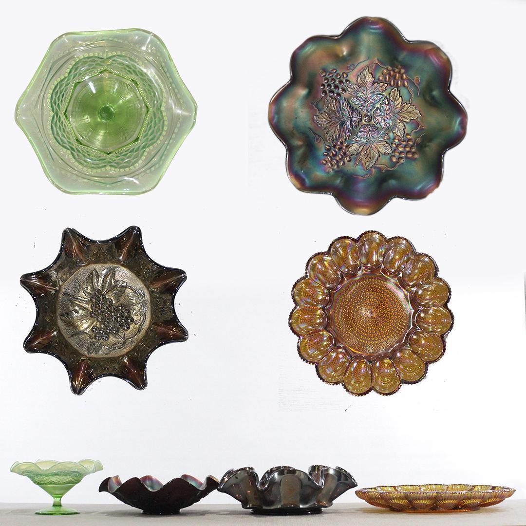 Four [4] Assorted Vintage Carnival Glass Bowls (1 of 7)