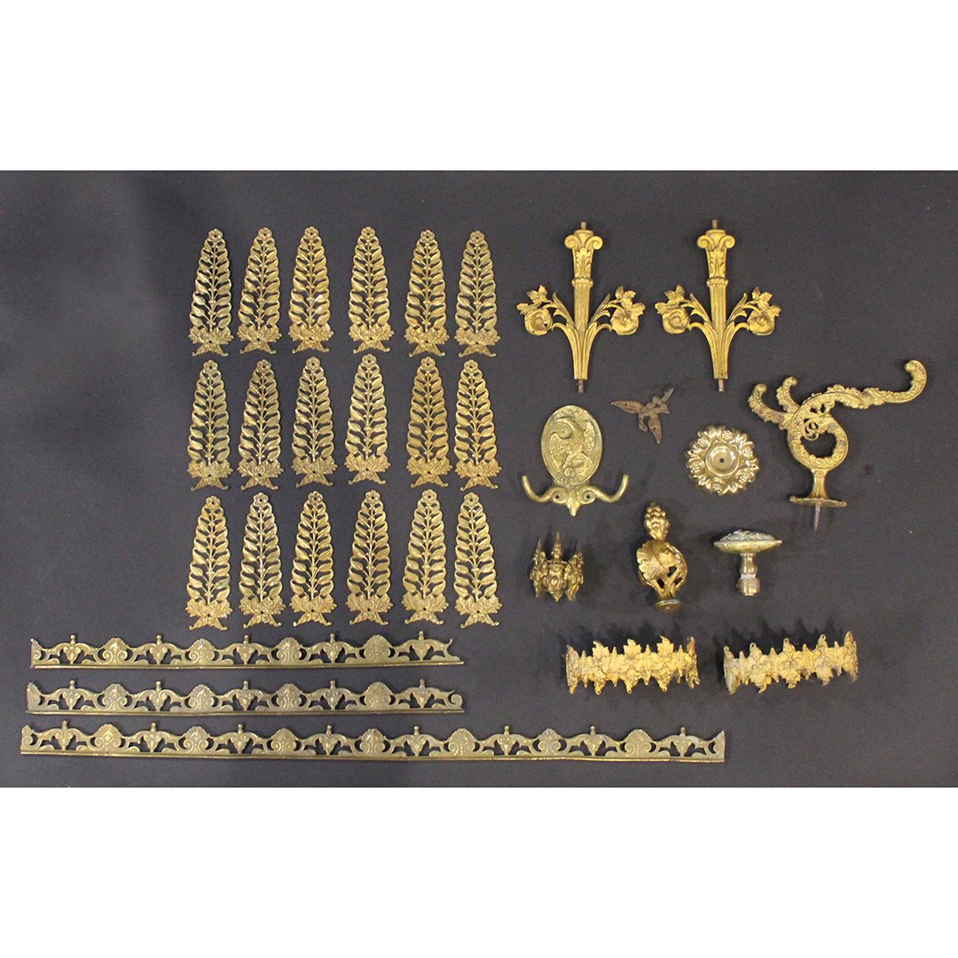 32 Pieces Antique Brass Architectural Accents, Elements (1 of 8)