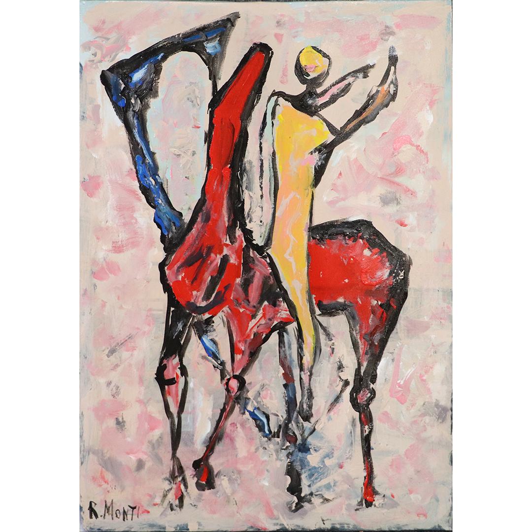 R. Monti after Marino, Mid-Century Figure and Red Horse (1 of 6)