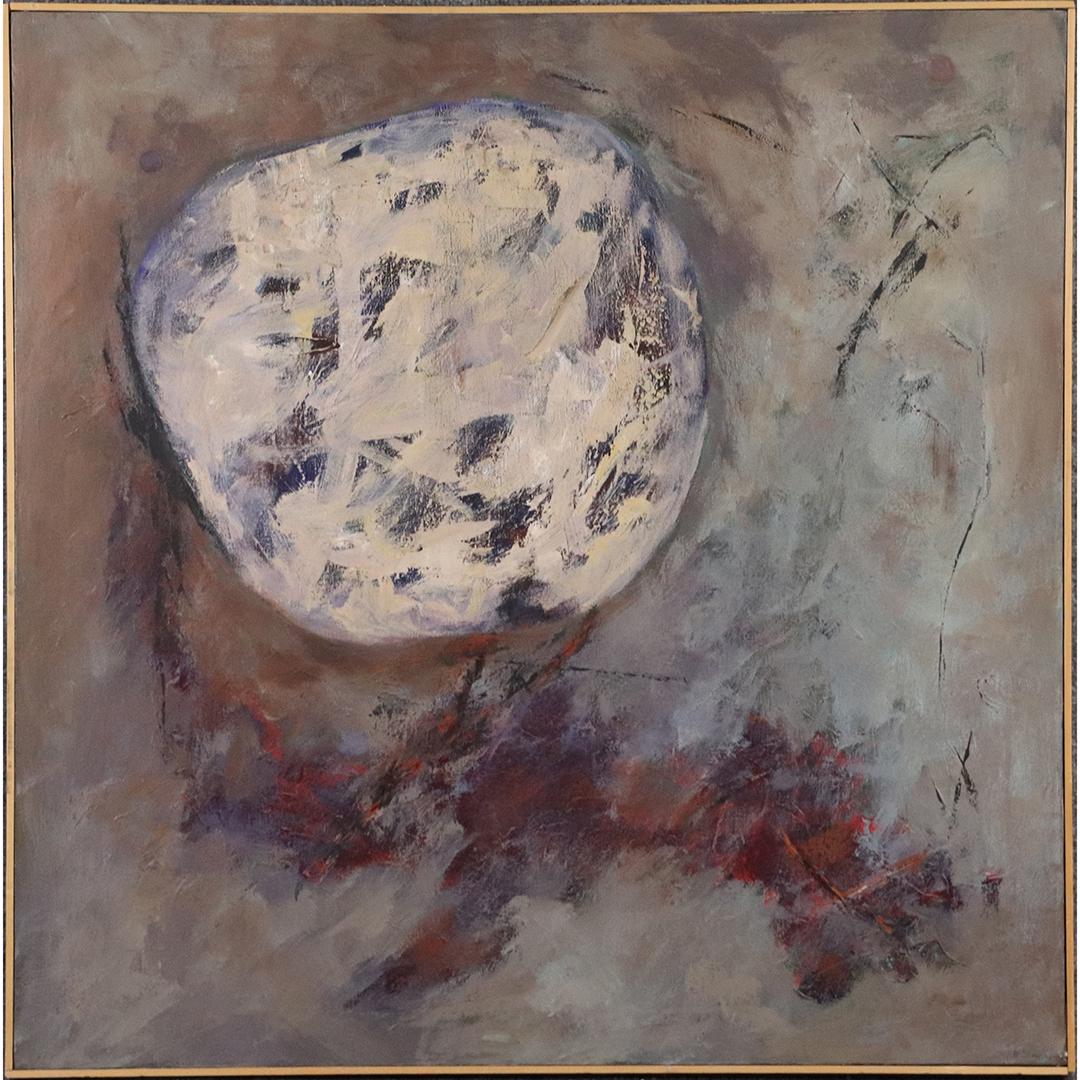 R. Simon, Mid-Century Modern Sphere in Abstract Oil/c (1 of 8)