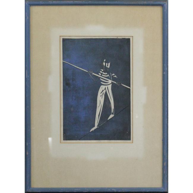 John Lefrow Signed Block Print #1/5, Acrobat (1 of 8)