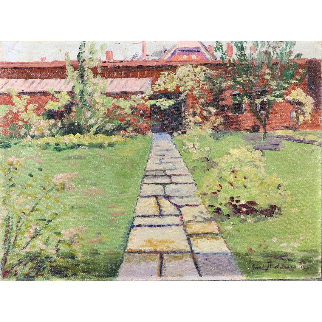 Gari Melchers,  (1860 - 1932) Studio Path Falmouth O/b (1 of 6)
