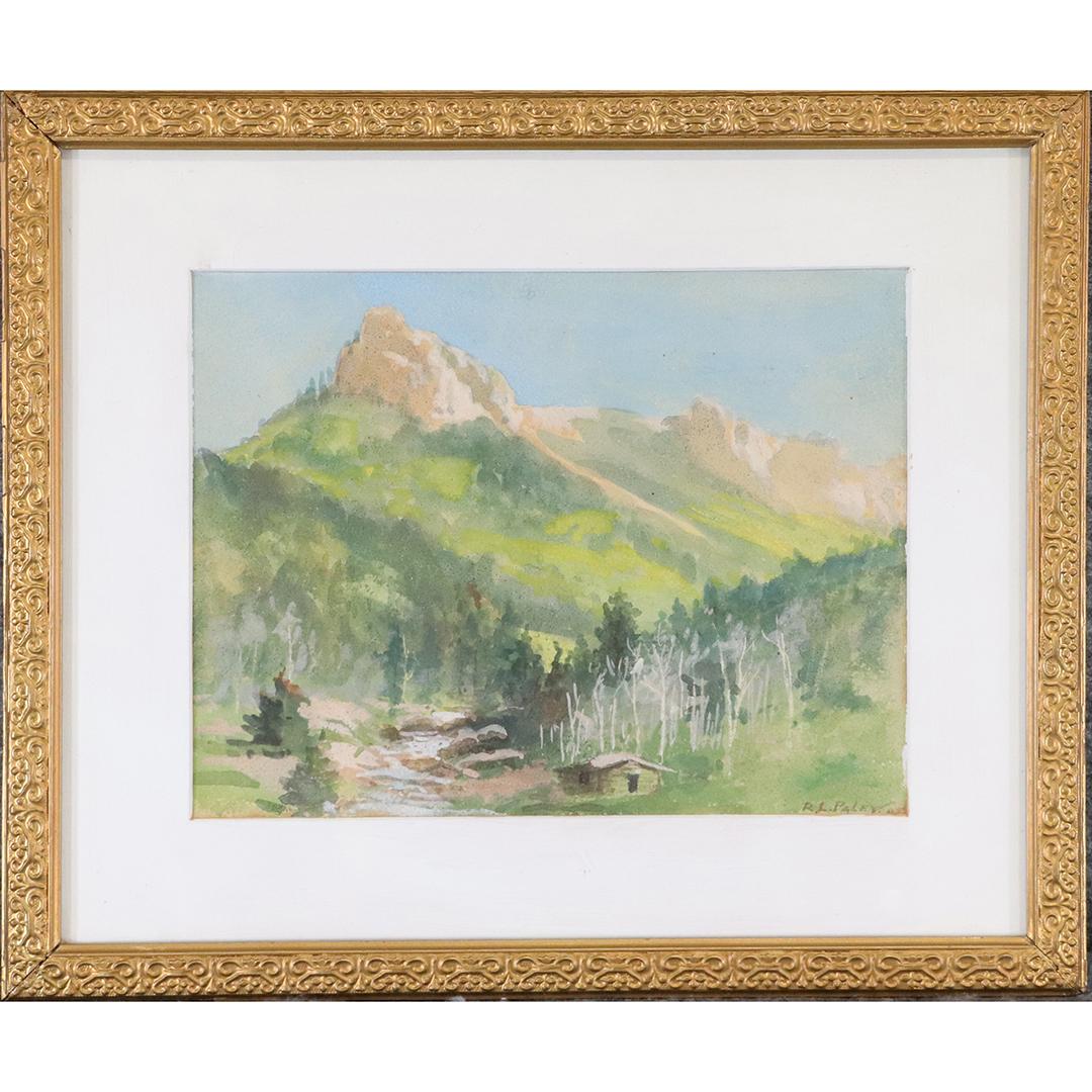 Robert L Paley, Watercolor, Alpine Landscape, Signed (1 of 5)