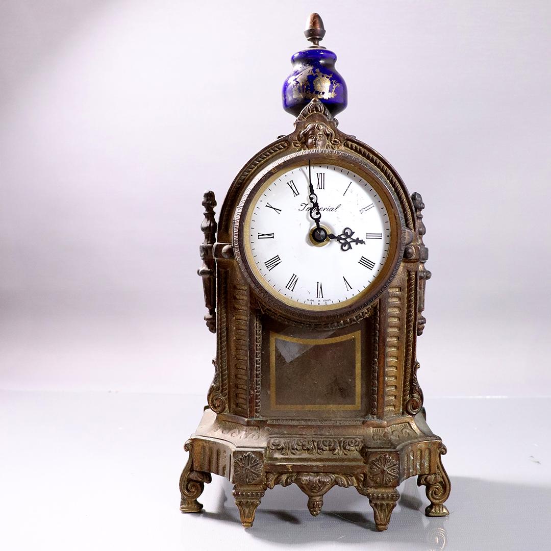 Imperial Italy Cast Metal French Style Mantle Clock (1 of 6)