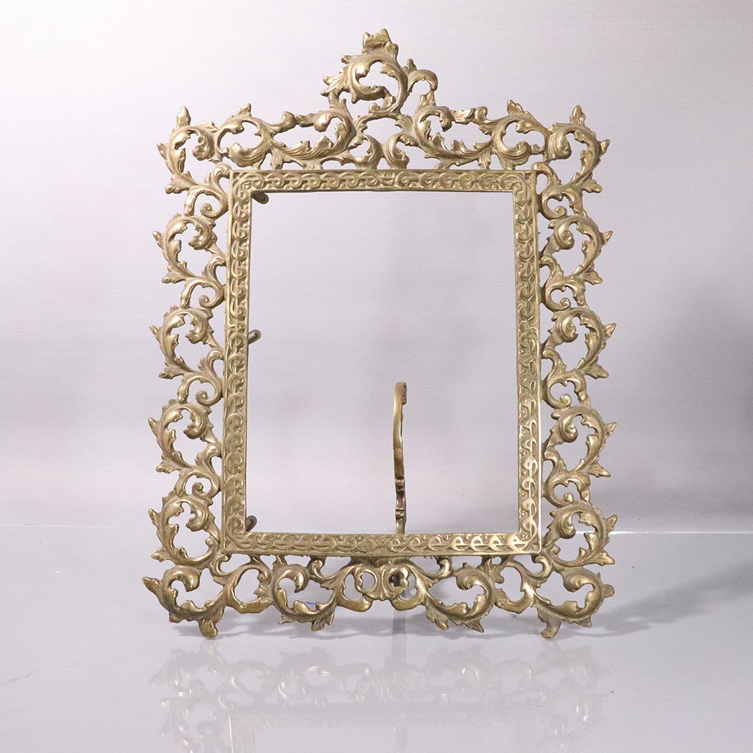 Victorian Rococo Revival Cast Brass Dresser Top Frame (1 of 5)