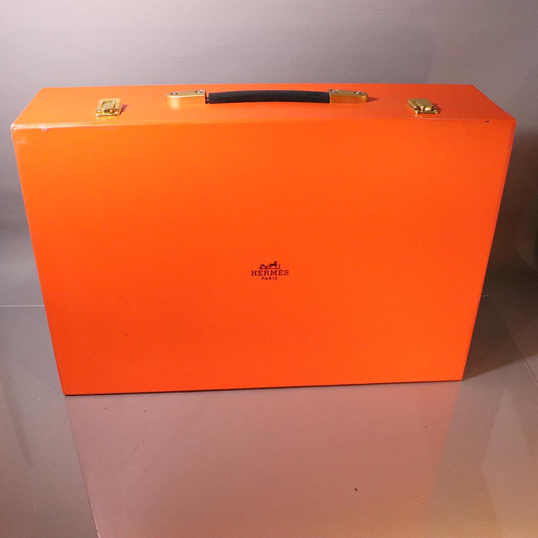Hermes Paris Orange Color Suitcase Style Empty Box (1 of 6)