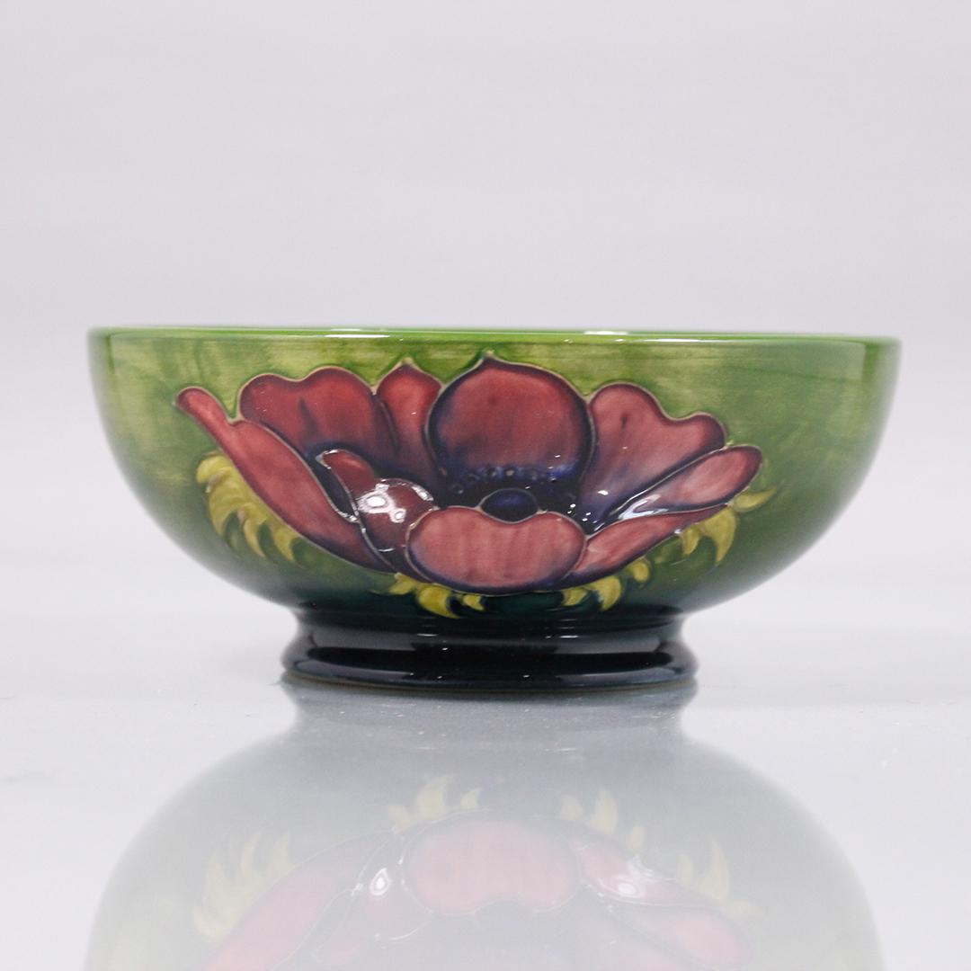 Small Moorcroft bowl clematis with green background (1 of 6)