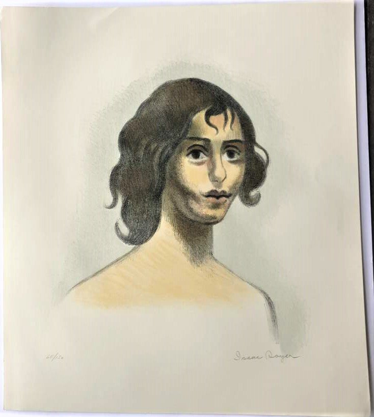 Isaac Soyer 1902-1981, Lithograph Portrait Young Girl: Isaac Soyer 1902-1981, Lithograph Portrait Young Girl.Pencil signed and numbered 65 / 150 ; Well Listed Artist, loose, unframed. Size: 21 5/8 in. x 19 in. ASKart: Isaac Soyer (1902 - 1981)Isaac Soyer