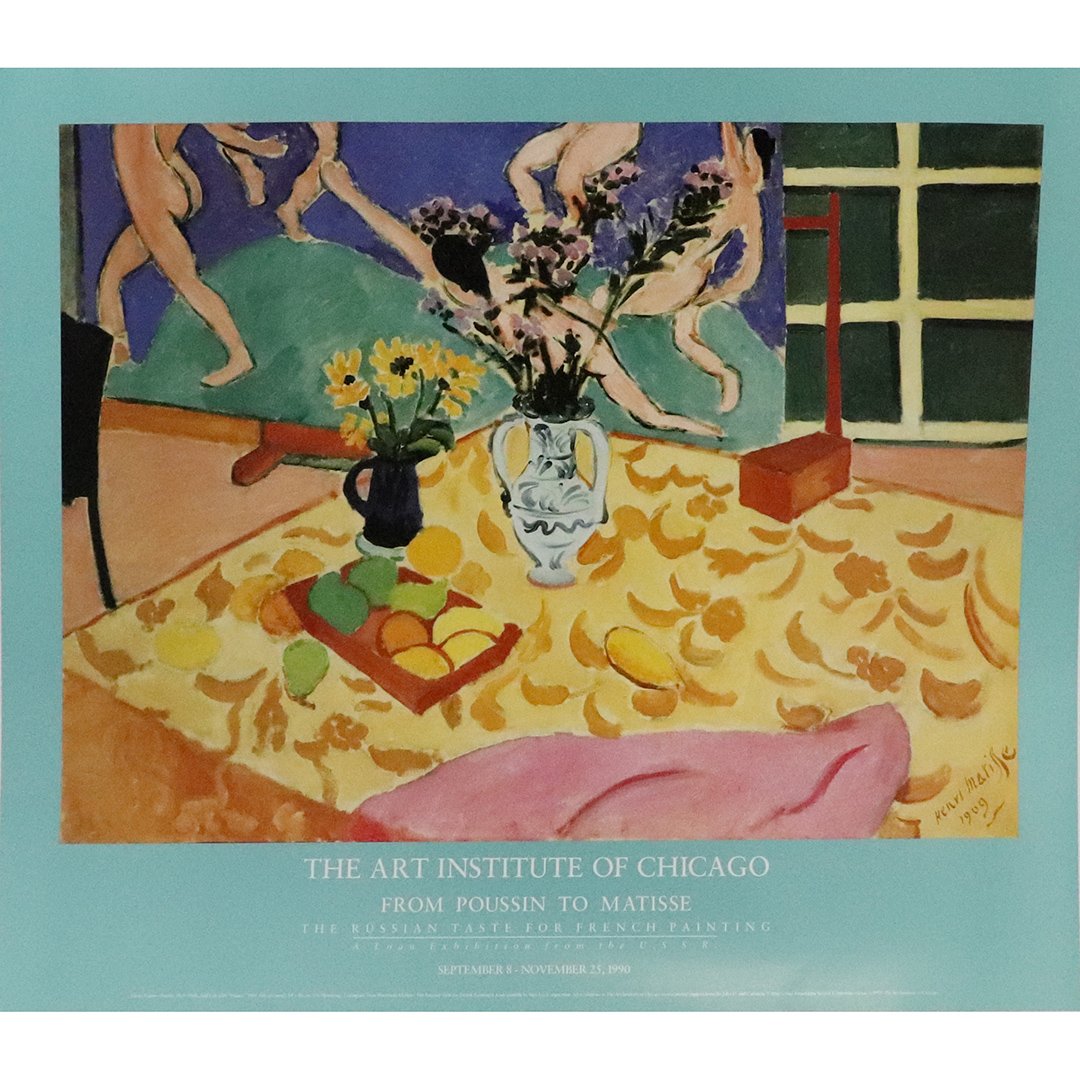 Henri Matisse Poster The Art Institute of Chicago: Henri Matisse Poster The Art Institute of Chicago. Unframed. Size: image 26 in. x 29 in. ; full borders 28 in. x 40 in.