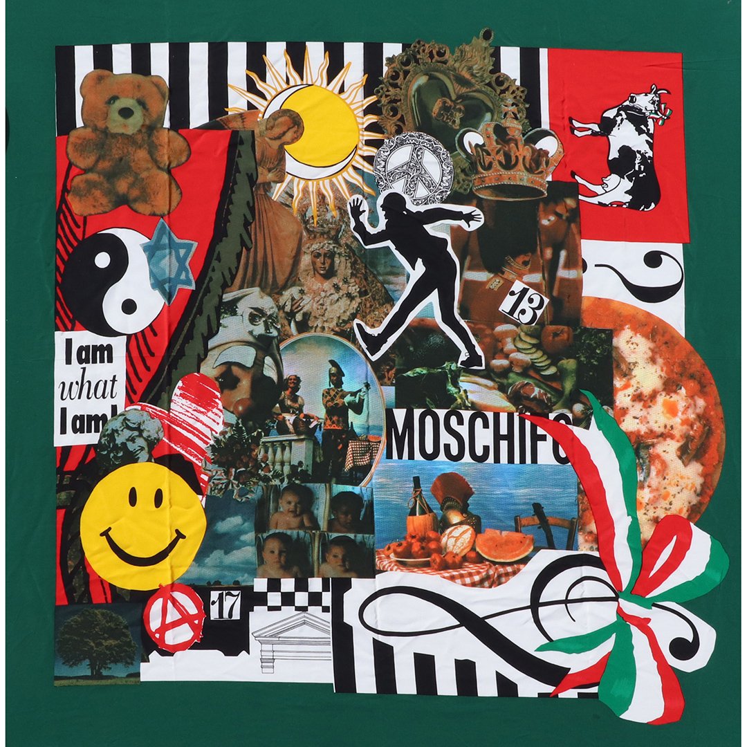 Silk Scarf: LARIOSETA MOSCHINO Como Made in Italy: Silk Scarf: LARIOSETA MOSCHINO Como Made in Italy. 100% silk. Clean. Size: 35 in. x 34 in.