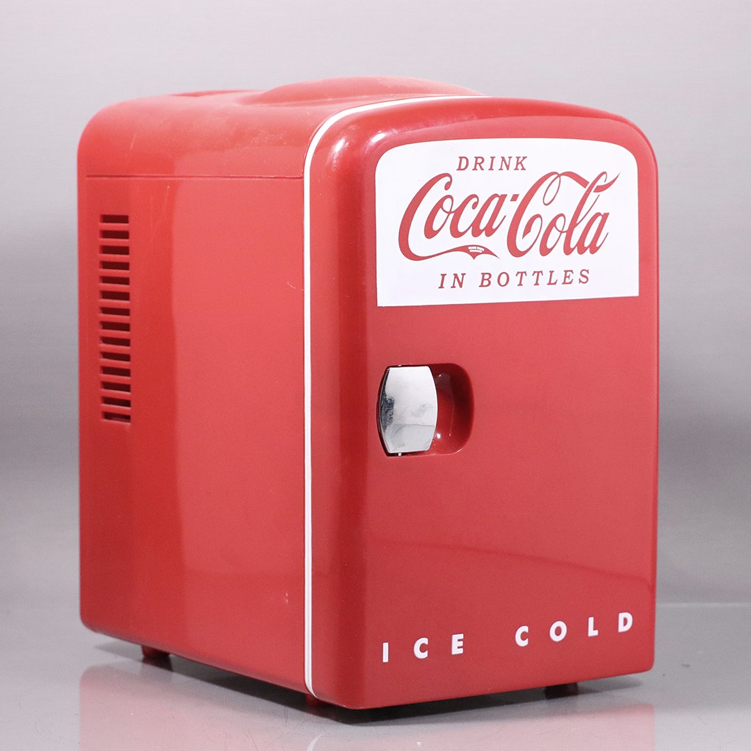 Coca Cola Collector Refrigerator for Single Can /Bottle: Coca Cola Collector Refrigerator for Single Can /Bottle. Works fine. Size: 11 in. height, 7 in. wide, 10 in. depth