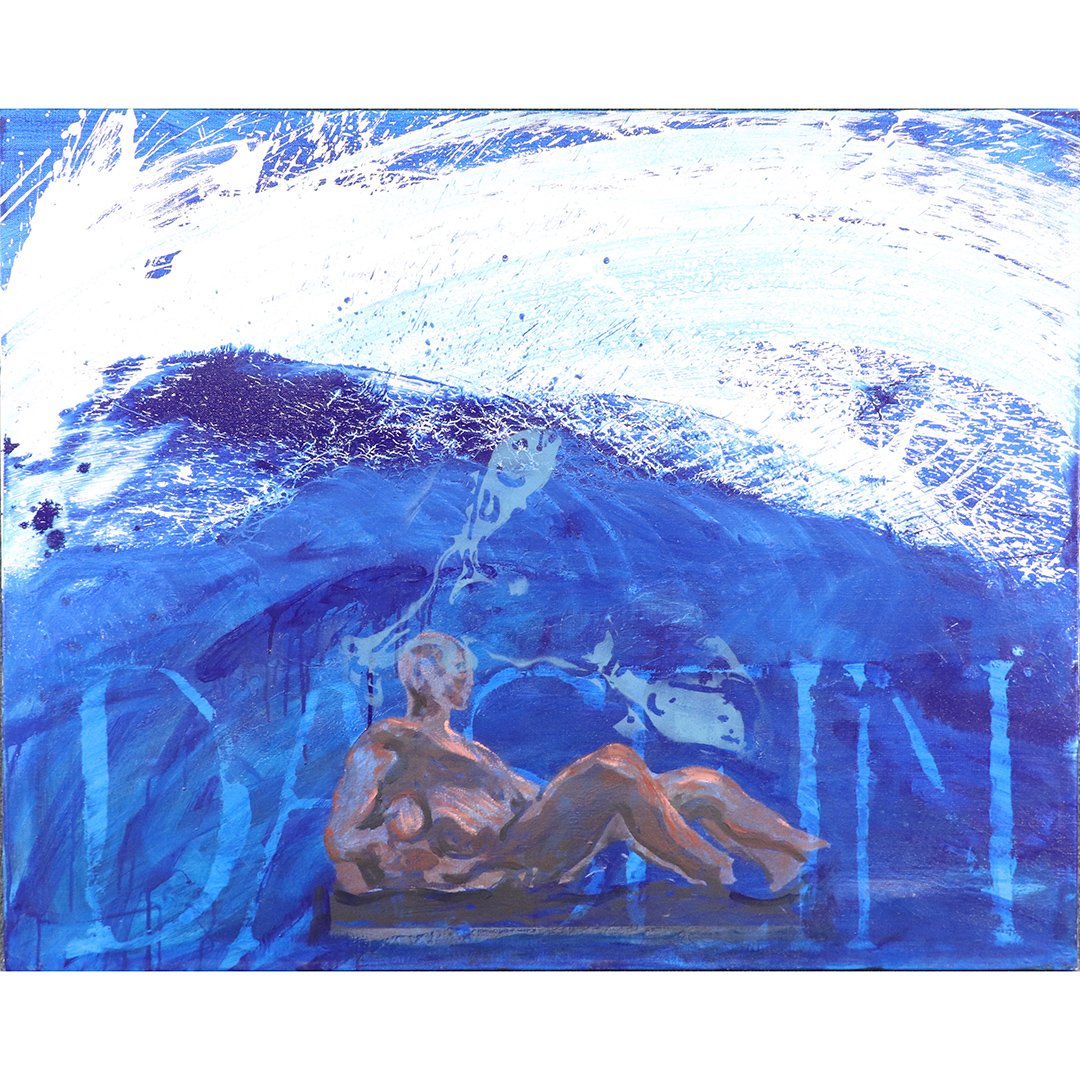 Banabello, Dasein, Nude Reclining Male Oil Painting: Banabello, Dasein, Nude Reclining Male Oil Painting on canvas. Signed on verso. Size: 31.5 in. x 39.5 in.