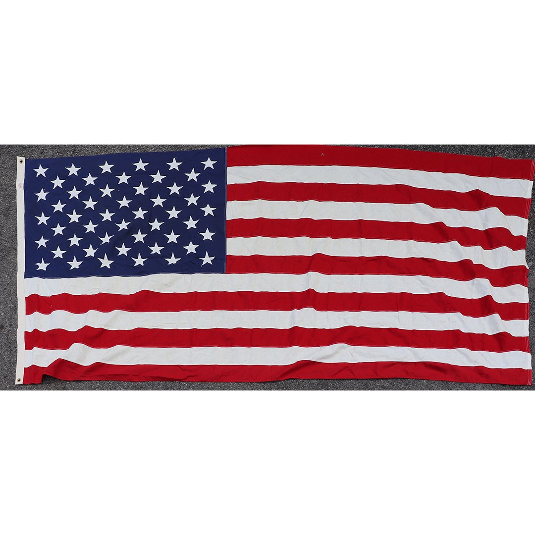 Large AMERICAN FLAG 50 STARS 100% Cotton Bunting: Large AMERICAN FLAG 50 STARS 100% Cotton Bunting. Size: 59 in. x 115 in.