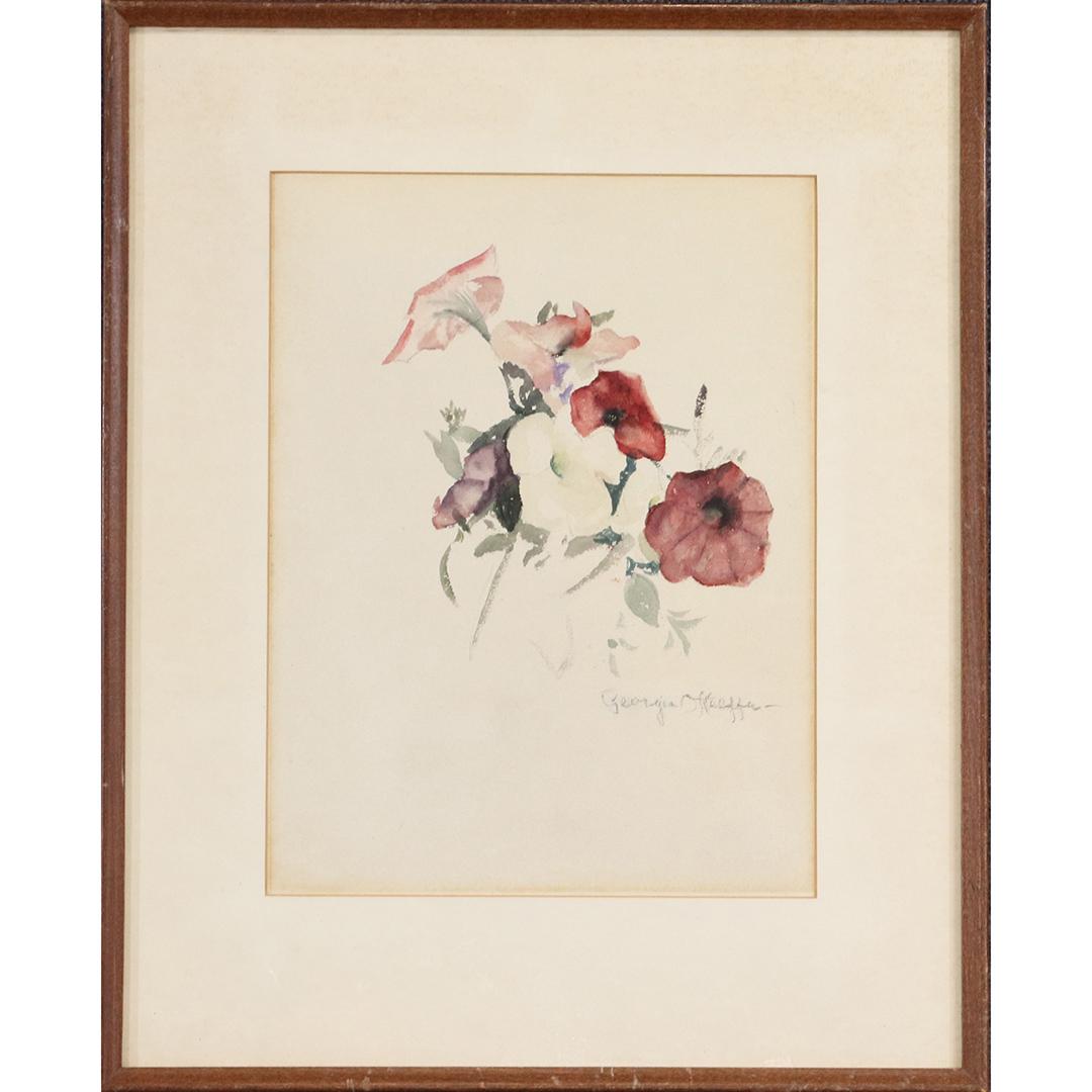 Georgia O'Keefe, Watercolor Painting Flowers Still Life (1 of 6)