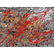 Mid-Century Modern Oil/c Abstract Drip Art Painting
