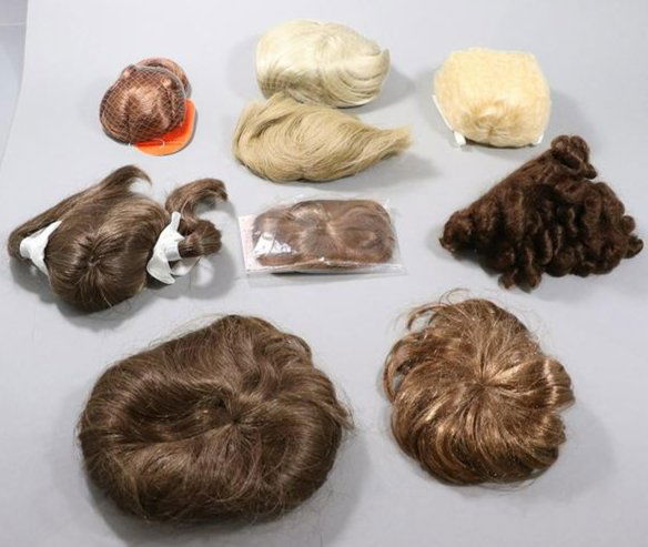 [9] Nine Assorted New Doll Hair Wigs (1 of 8)