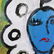 Pulgini, Mid-Century Modern Abstract Blue Lady Portrait - 2