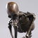 Milo, Bronze Skeleton Sculpture "The Thinker" , Signed - 3