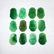 12 Chinese Carved Green Jade Animal Symbol Pendants