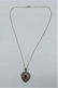 .925 Sterling Silver Necklace Heart Pendant Garnet Ctr. - 5