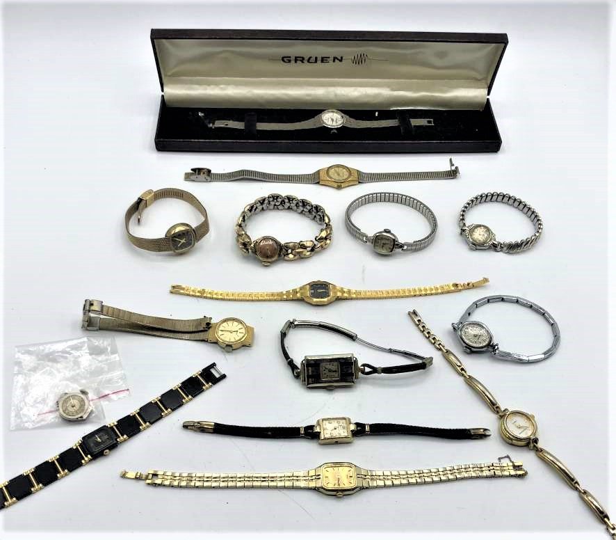 14 Assorted Vintage Wristwatches and some Parts (1 of 6)