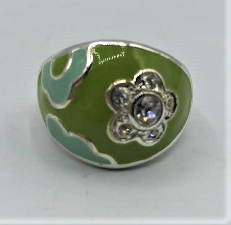 Sterling DAVINCI Signed Mod Pop Art Ring Size 9: Sterling DAVINCI Signed Mod Pop Art Ring Size 9.