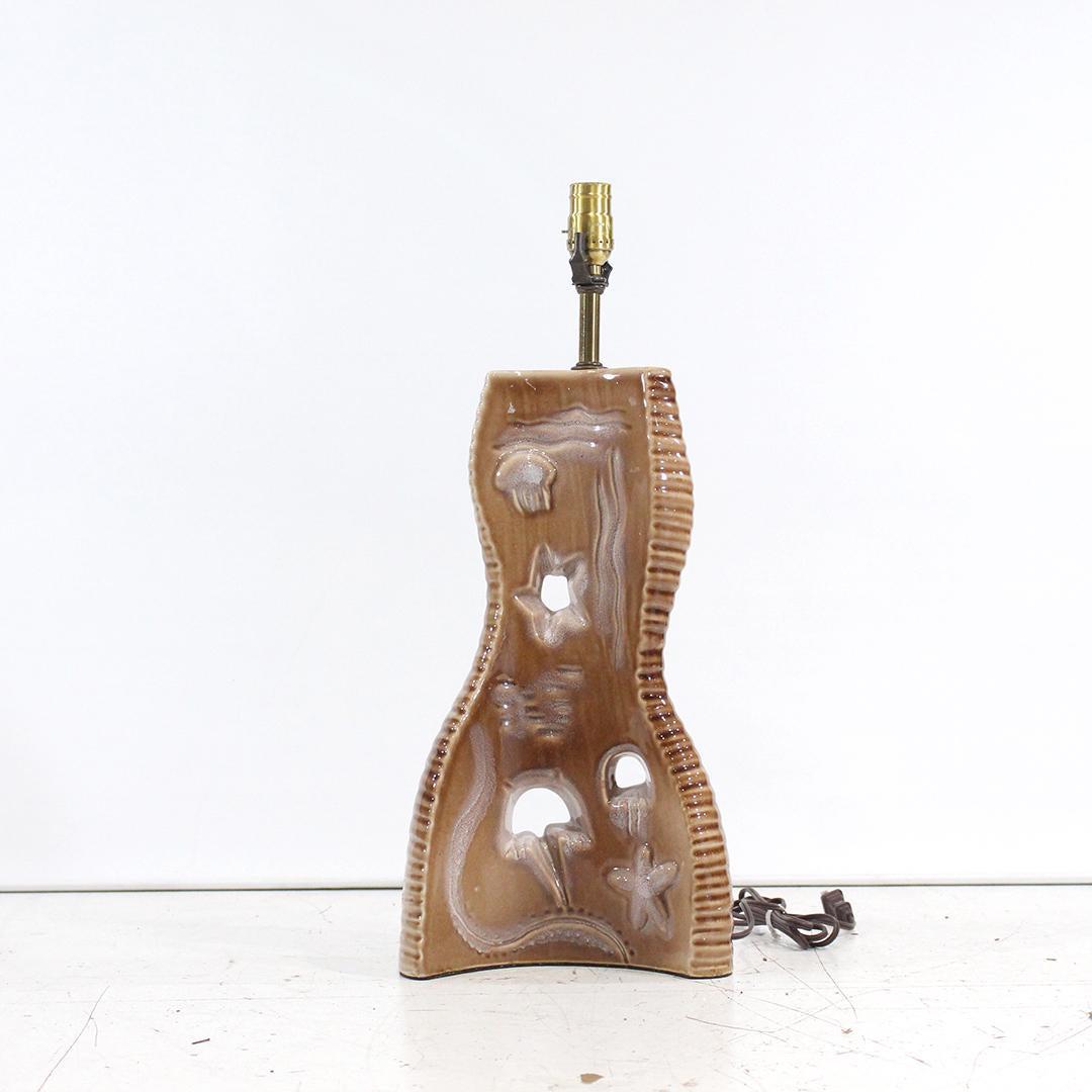 Unique Mid-Century Glazed Ceramic Torso Lamp (1 of 6)