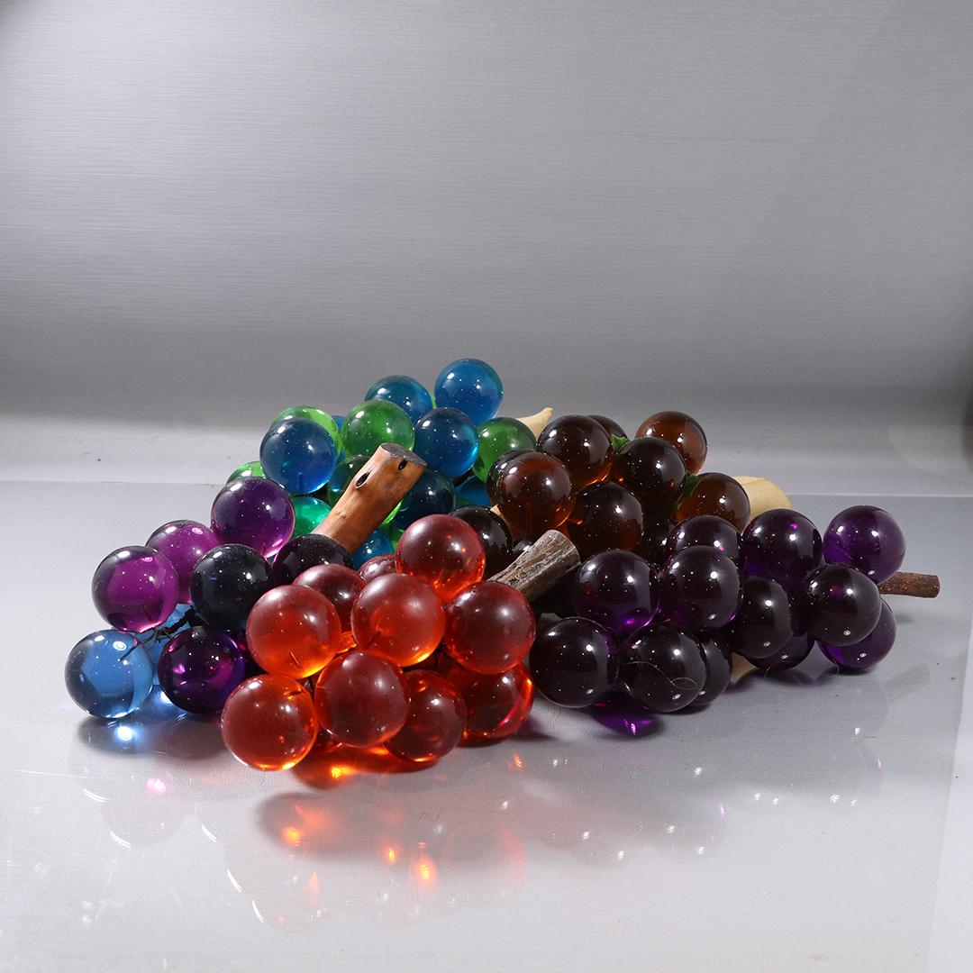 [5] Five Assorted Clusters of Color Glass Grapes (1 of 9)