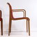 Pair KNOLL International Red Bent Wood Arm Chairs 1970s - 3
