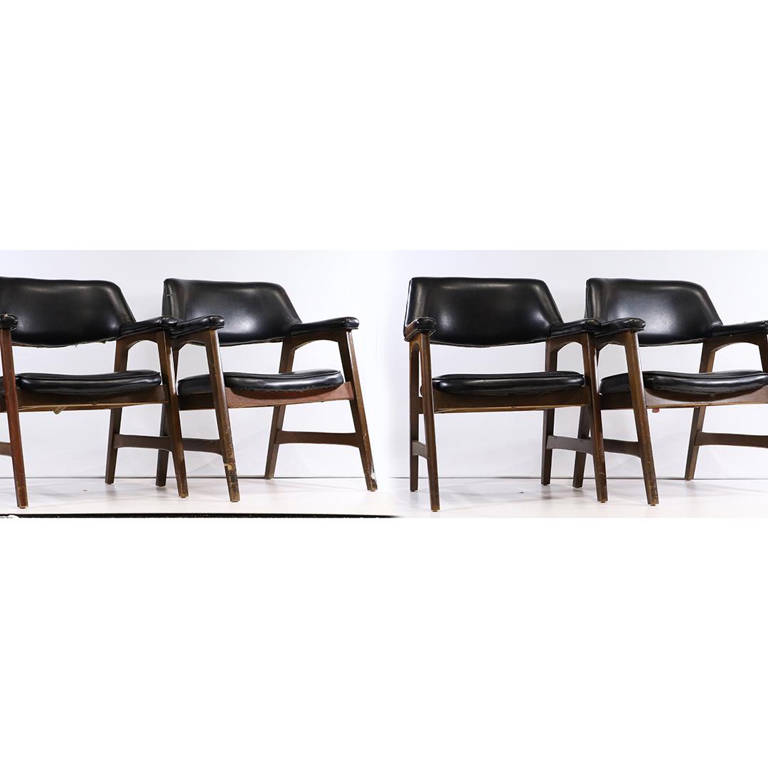 [4] Four Mid-Century Modern Arm Chairs with Label (1 of 12)