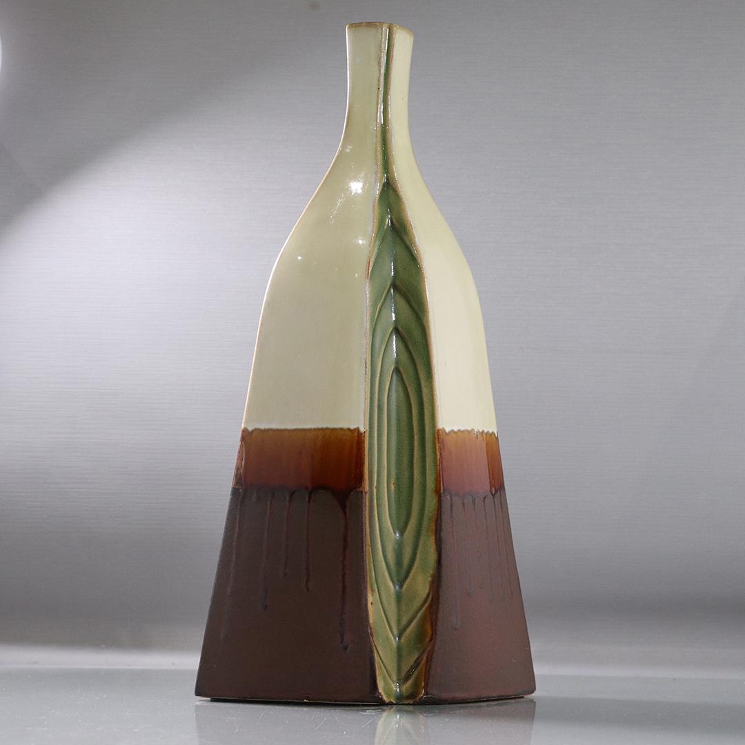 Unique Art Pottery "Exposed Tree Vein" Vase (1 of 6)