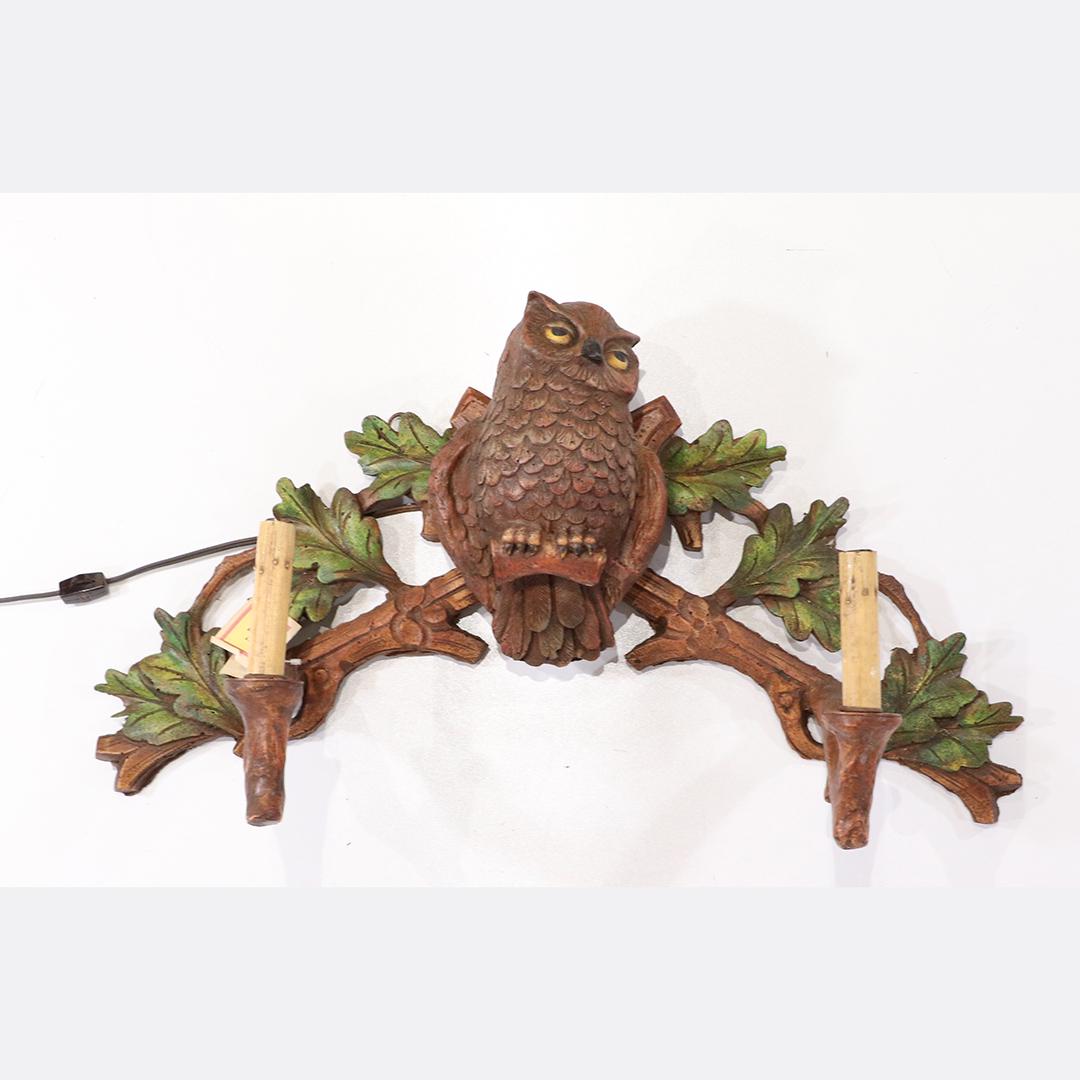 Bill Huebbe, Owl 2 Light Decorative Wall Sconce (1 of 7)
